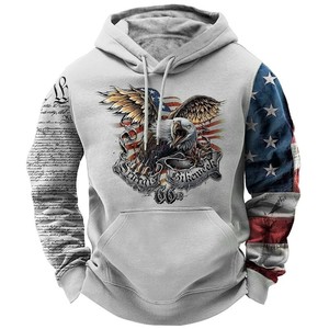 Sudadera con Capucha Vintage Rode 66, Conjuntos Deportivos Personalizados, Estampado de Águila Estadounidense, Sudadera de Talla Grande para Hombre, Sudadera de Moda - Product Image 2