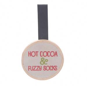 ห่วงเย็บปักถักร้อยผ้าลินินโกโก้สำหรับตกแต่งคริสต์มาสพิมพ์ลายแบบกำหนดเอง - Product Image 2