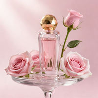 Flacon de parfum en verre transparent rectangulaire de luxe 78 ml avec bouchon à vis, impression sérigraphiée GLAMOUR, nouveau design, emballage personnalisé