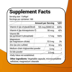 Capsules de vitamine D3 de marque privée, complément nutritionnel, favorise l'absorption du <span class=keywords><strong>calcium</strong></span>, améliore la santé osseuse, capsules molles - Product Image 5