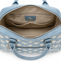 Sac fourre-tout argenté métallisé pour femmes avec motif monogramme, grande capacité, sac à bandoulière avec poignée de transport, finition miroir