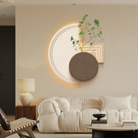 Art mural abstrait scandinave avec éclairage LED, peinture décorative pour entrée, toile, cadre en alliage d'aluminium, imperméable