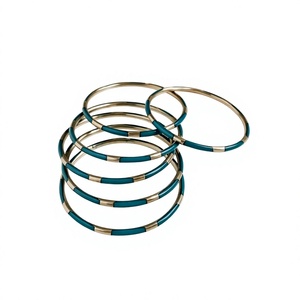 Brazaletes de Latón con Resina y Baño de Oro Hechos a Mano para Mujer, Joyería de Boda, Modernos, Certificados por IGI, Venta al Por Mayor - Product Image 3