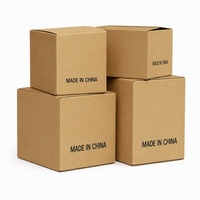 Boîte de livraison postale en carton ondulé Kraft RSC à fentes, robuste, avec impression de logo personnalisée, pliable et emballée à plat