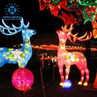 Chinesisches traditionelles Festival Laterne Moitf Light Benutzer definierte Outdoor Park Zoo Weihnachts licht Tier krabben Motiv Licht