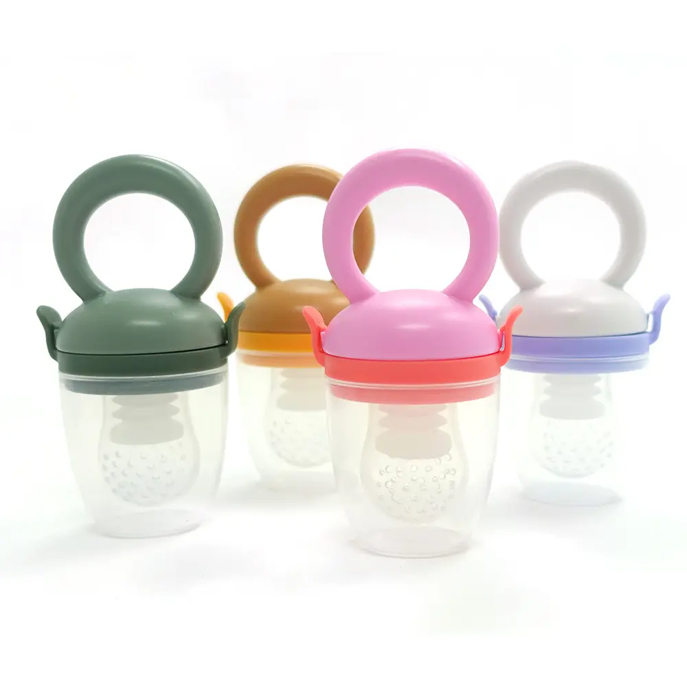 จุกนมหลอกซิลิโคนสำหรับเด็กทารกที่กัดน้ำผลไม้สดเกรดอาหารปราศจากสาร BPA