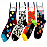 Assortiment de chaussettes colorées en coton de qualité supérieure Happy Sock Coffret cadeau pour hommes Chaussettes personnalisées