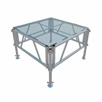 Système d'équipement de scène portable pour mariages et événements : Plateforme d'éclairage en treillis d'aluminium et podium pour présentoirs en treillis