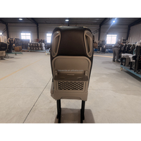 Siège passager OEM pour Sprinter Hiace Executive Transport, cuir noir, surpiqûres en U, dossier haut, 3 places avec accoudoir et ceinture de sécurité