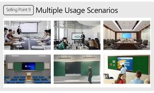 Tableau blanc interactif en gros, tableau intelligent fabriqué en Chine, montage mural, résolution 4K, double système d'exploitation (Android Windows), 20 points tactiles pour - Product Image 6