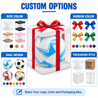 Ballon de football Aiju personnalisable en cuir PU taille 5, thermocollé sans couture, pour sports d'équipe, écologique, cadeau de Noël