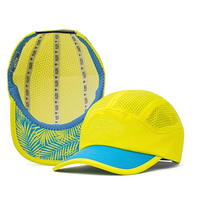 Topi Outdoor 5 Panel Anti Air Cepat Kering Bahan Polyester Fleksibel dengan Pinggiran Lembut dan Jaring, Topi Lari Ringan dan Bernapas