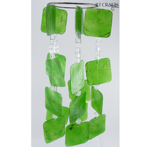 Carillons à vent artisanaux en coquillages de Capiz naturels - Couleurs personnalisables disponibles, décoration océanique à suspendre pour la maison, cadeaux pour mariages et fêtes - Product Image 6