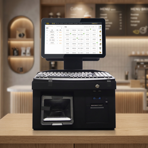 เครื่อง POS ระบบ Windows แบบจอคู่ พร้อมกล่องเก็บเงิน คีย์บอร์ด เครื่องพิมพ์ 58 มม. และหน้าจอสัมผัสแบบ Capacitive ขนาด 14 นิ้ว - Product Image 1
