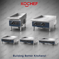 Grill à gaz commercial de qualité alimentaire en acier inoxydable de taille standard CE ETL pour restaurants de restauration rapide