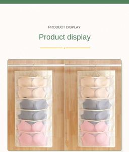 Convenient Dust-proof Hanging Double-sided Transparent Six-layer Storage <b>Bag</b> Bedroom Wardrobe Small Clothes <b>Bag</b> Storage <b>Bag</b> - Product Image 4