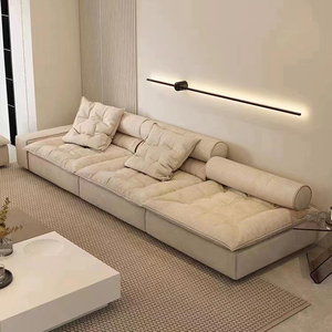 Canapé moderne en laine d'agneau blanche, mobilier de salon pour appartement de luxe moderne italien - Product Image 4