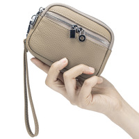 USENGKA-Mini portefeuille en cuir véritable pour femme, petit porte-monnaie, pochette, porte-cartes