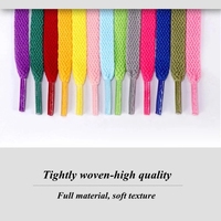 Weiou — lacets plats en Polyester multicolore, 8mm, pour baskets décontractées, chaussures de gymnastique, bottes en toile au crochet