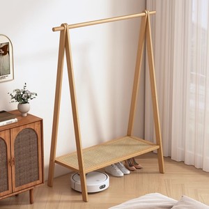 Venta al por mayor de lujo multifunción ahorro de espacio Perchero de pie moderno de bambú <span class=keywords><strong>percheros</strong></span> <span class=keywords><strong>para</strong></span> el hogar Hotel Hall taller - Product Image 3