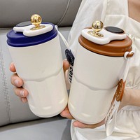 Termos Inteligentes con Recordatorio al Vacío 2025 Tazas de Café de Acero Inoxidable con Pantalla Digital LED de Temperatura Botella de Agua de 450 ml con Cuerda