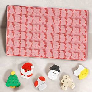 MUYULINS Factory Christmas 72-Cavity Snowman LFGB Platinum Grade Non-Stick BPA-Free <b>Silicone</b> Chocolate Candy Mold - Product Image 1