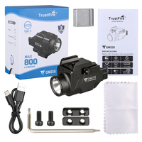 Lampe torche tactique LED rechargeable Trustfire Factory GM23S super lumineuse 800 lumens, légère, avec laser vert pour la chasse