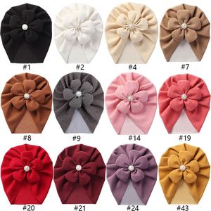 Gorro de Terciopelo Elástico para Bebé Niña, Turbante con Flores, Gorro Suave y Lindo para Recién Nacidos, Bebés y Niños Pequeños - Product Image 2