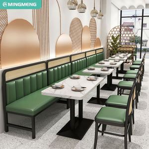 New Arrival Luxury Iron Dining Booth Set Fast Food Restaurant Chair Table & Sofa <b>Seating</b> <b>for</b> Coffee Shop & Hotel Dinning Table 4 - Product Image 1