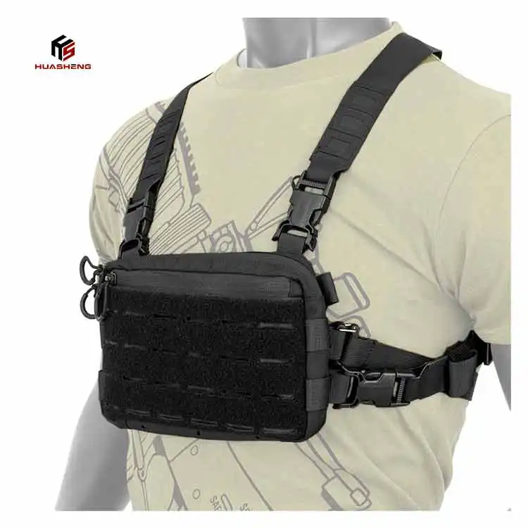 Custom Quick Release Molle Front Chest Rig Vest Adjustable Strap Crossbody Shoulder Bag
