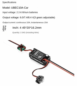 Module régulateur de tension <span class=keywords><strong>Hobbywing</strong></span> pour UBEC 10A 2~6S <span class=keywords><strong>V2</strong></span>, étanche, en plastique, 6/7.4/8.4V pour FPV - Product Image 4