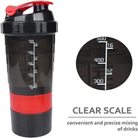 Amz Meilleur vendeur Logo personnalisé Sans BPA 500ml Plastique Gym Fitness Protéine pour Shaker Bouteille d'eau de sport pour enfants