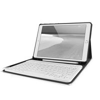 Teclado Bluetooth Recargable 10.9 con Logotipo Personalizado, Certificación Rohs, Fcc y Ce, con Funda de PU, Teclado Mágico Inteligente para iPad 10.ª Generación, Blanco