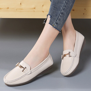 Zapatos Planos de Cuero para Mujer, Primavera 2026, Casuales, Versátiles, con Suela Suave, para Mujeres Embarazadas y Madres - Product Image 1