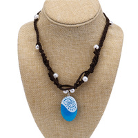 Collier vintage simple, collier géométrique ajouré à nœud, bijoux princesse Moana
