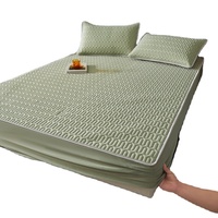 Summer Cool Latex Fiber Sleeping Mat Plain Matelas Housse de protection Couvre-lit fixe Set Coverlet Fitted Cover Quilted Bed Sheet