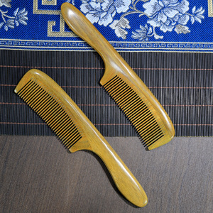 Sandalwood <b>Comb</b> <b>Wide</b> Tooth Large Size For Home Use Women Men Children Massage Hair Care Natural Wood Material - Product Image 4