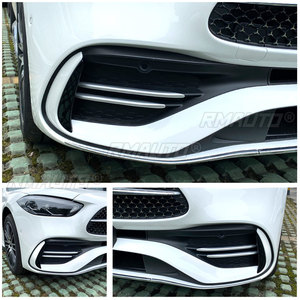 <b>Silver</b> Front Bumper Fog Light Grille Cover Trim for Mercedes for Benz C Class W206 C200 C260 C300 2022+ Fog <b>Lamp</b> Grill Stickers - Product Image 6