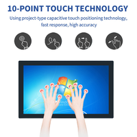 PC Panel Sentuh Industri Terintegrasi/Dipasang di Dinding Android/Linux/Win10 All in One Dengan J1900/J6412/i3/i5/i7 / Computadora
