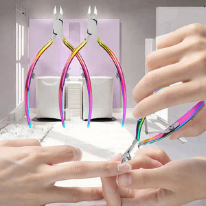 Ensemble de coupe-ongles en titane coloré de 3 pièces en acier inoxydable pour enlever les cuticules Pusher Armure Manucure Pédicure Beauté Utilisation Doigts - Product Image 3