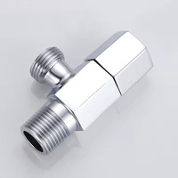 HLK Vanne d'angle moderne en alliage de zinc de haute qualité pour accessoires de robinet de salle de bain Vanne d'arrêt d'eau chaude froide Entrée de chauffe-eau