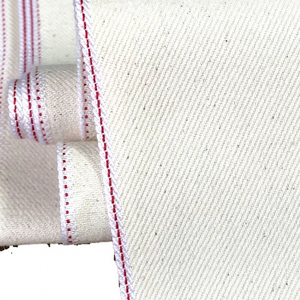 Tessuto <span class=keywords><strong>Denim</strong></span> Giapponese in Twill di Cotone Grezzo <span class=keywords><strong>Ecru</strong></span> 100% Organico Selvedge di Peso Medio 31/32 Pollici per Jeans, Borse e Scarpe da Uomo e Donna - Product Image 1