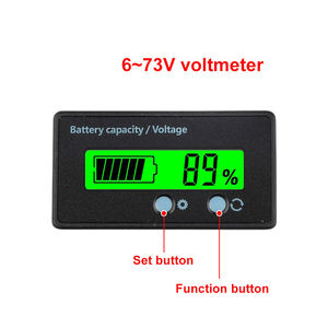 방수 전압계 전류계, 납산 배터리 전기차 삼원계 리튬 배터리용 6-73V LCD 디스플레이 - Product Image 2