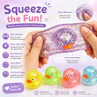 Jouet anti-stress TPR souple et scintillant à rebond lent, sensoriel et relaxant, avec logo personnalisé, unisexe, 14 ans+, cadeau direct usine, vente en gros