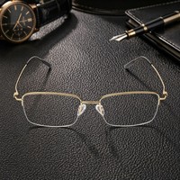 Monturas de Gafas Metálicas de Titanio IP, Estilo Retro Vintage Tradicional, con Media Montura, Precio Directo de Fábrica