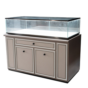 Tùy chỉnh woodren trường hợp và kệ trưng bày đồ trang sức tủ trưng bày đứng kính đèn LED cho cửa hàng - Product Image 3