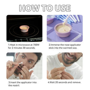 Kit de cire dépilatoire professionnelle sans douleur Waxkiss, nouveau design - Compatible micro-ondes, pour le <span class=keywords><strong>nez</strong></span>, les oreilles, la barbe, approvisionnement en vrac - Product Image 5