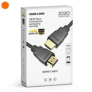 CE OEM קידם זהב מצופה במהירות גבוהה HDMI זכר לזכר כבל תמיכה 3D 1080P 2160P 4K 1M 1.5M 2M 3M 5M 10M 15M 20M 25M 30M