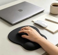 Tapis de souris ergonomique en gros pour ordinateur de bureau avec repose-poignet en gel de silicone pour soulager les douleurs au poignet, compatible ordinateur de bureau et ordinateur portable