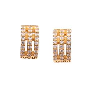 Pendientes de aro de Plata de Ley 925 de alta calidad, chapados en oro, bonitos diseños de CZ a la moda con perlas, diamantes, piedras principales, regalo - Product Image 4